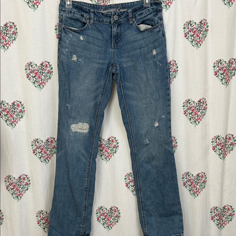 American Eagle Outfitters Women's Classic Blue Straight Jeans